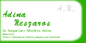 adina meszaros business card